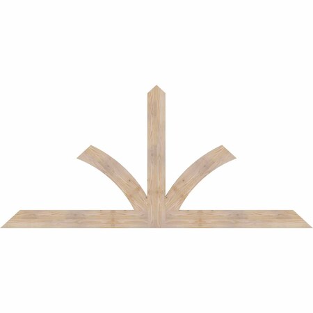 Ekena Millwork Richland Smooth Timber Gable Bracket, Douglas Fir, 96"W x 44"H x 1 1/2"D x 5 1/2"F, 11/12 Pitch GBW096X44X0206RIC00SDF